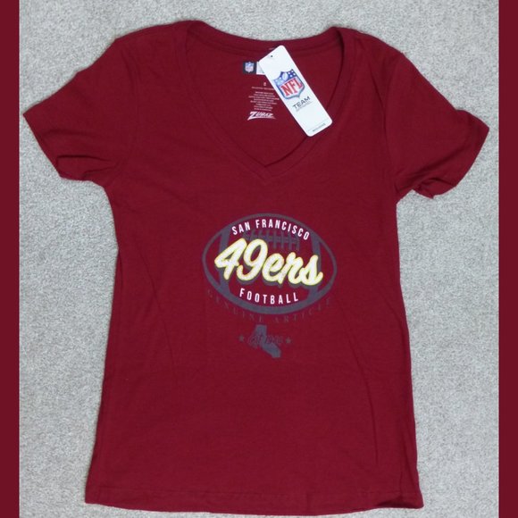 NWT 49ers V-Neck Cranberry Color Top - Picture 10 of 13